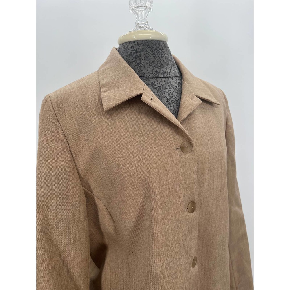 Pendleton 100% virgin wool khaki / tan blazer jacket women's size 12